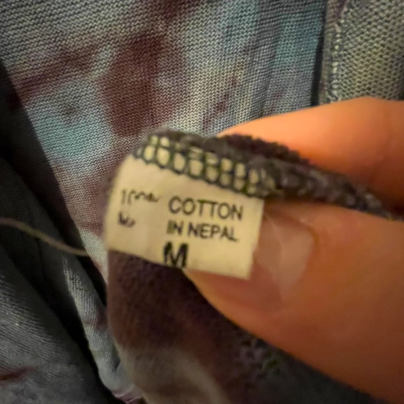 Yak n Yeti Tie Dye Blue & Dark Purple Open Cardigan Size Medium - Picture 10 of 16